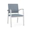 Lesro Newport Guest Chair Metal Frame, Silver, RS Rain Song Upholstery NP1101 - alternate 1